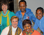 Back from left: Kim Roberts, Sintayehu Legeae Yinesu and Meseret Biru. Front: Debbie Sieleman, PR Connections and Ntombi Mhangwani.